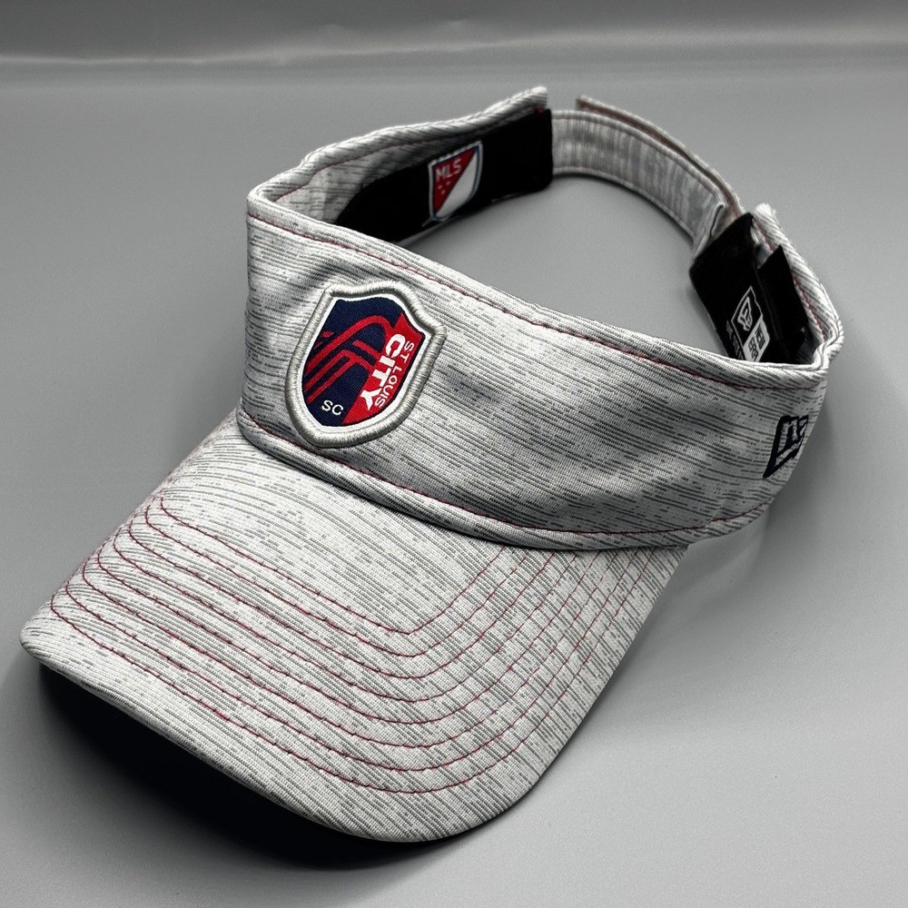 St Louis City SC MLS Visor Hat Gray Heathered Adjustable Sun Visor New Era